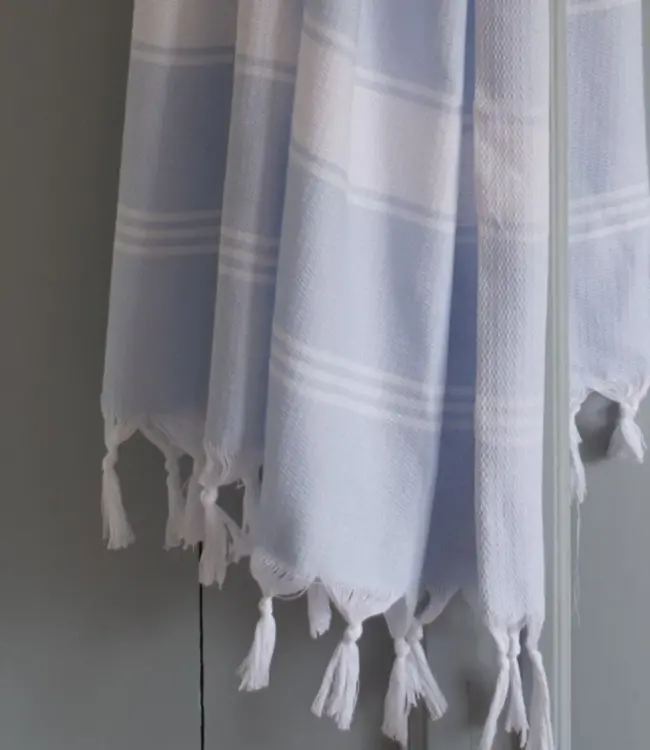 hamamdoek Honingraat lichtblauw 170x100cm