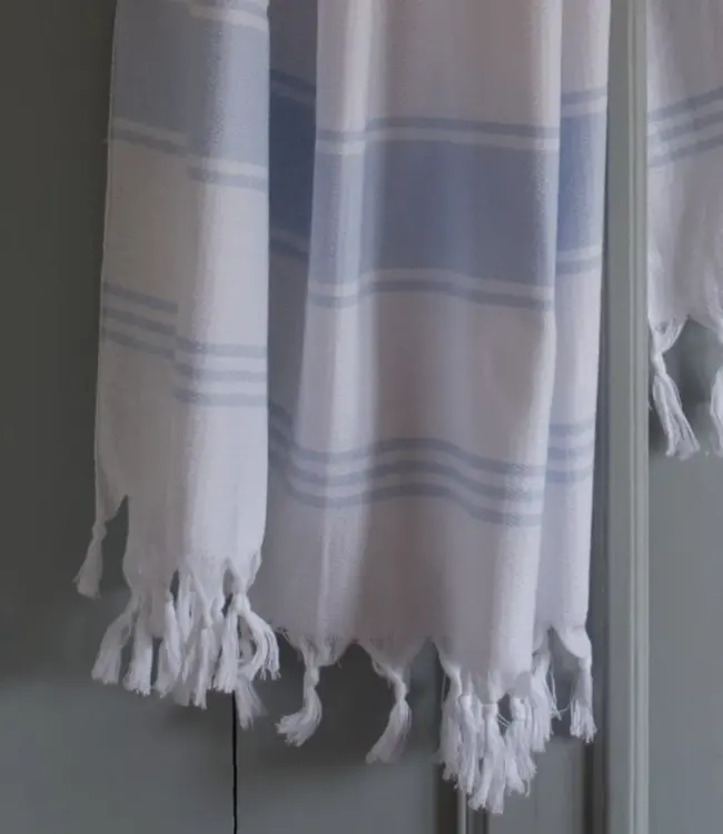 hamamdoek Honingraat lichtblauw 170x100cm