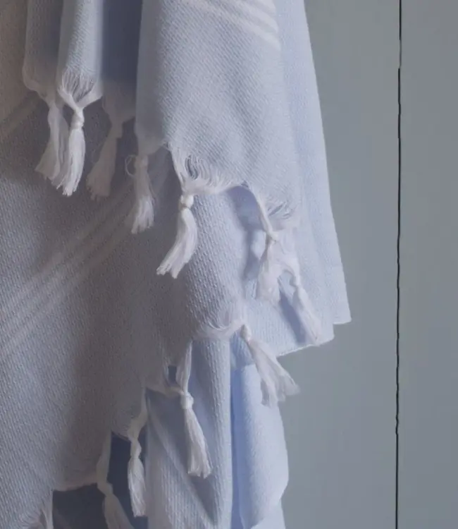 hamamdoek Honingraat lichtblauw 170x100cm