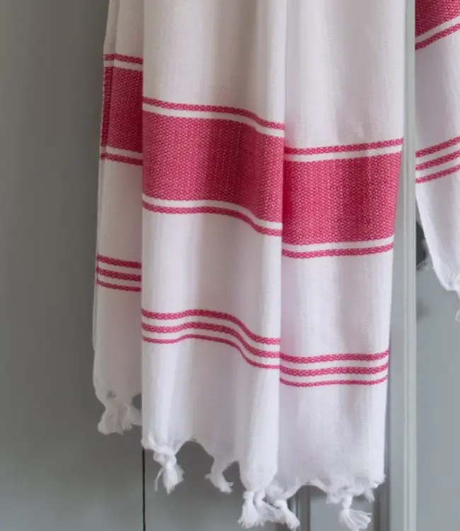 hamamdoek Honingraat robijnrood 170x100cm