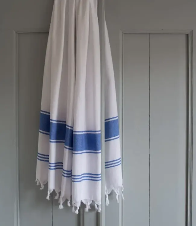 hamamdoek Honingraat grieksblauw 170x100cm