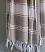hamamdoek Honingraat grijsbeige 170x100cm