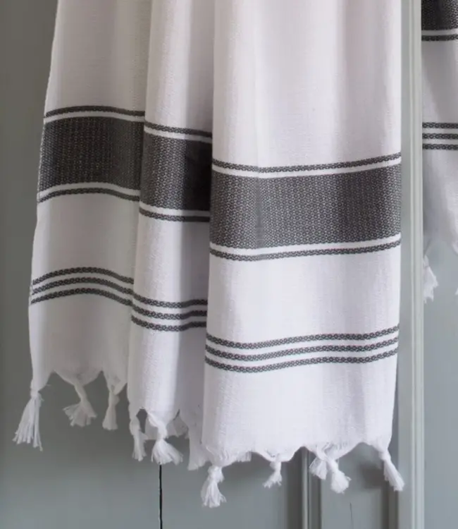 hamamdoek Honingraat donkergrijs 170x100cm