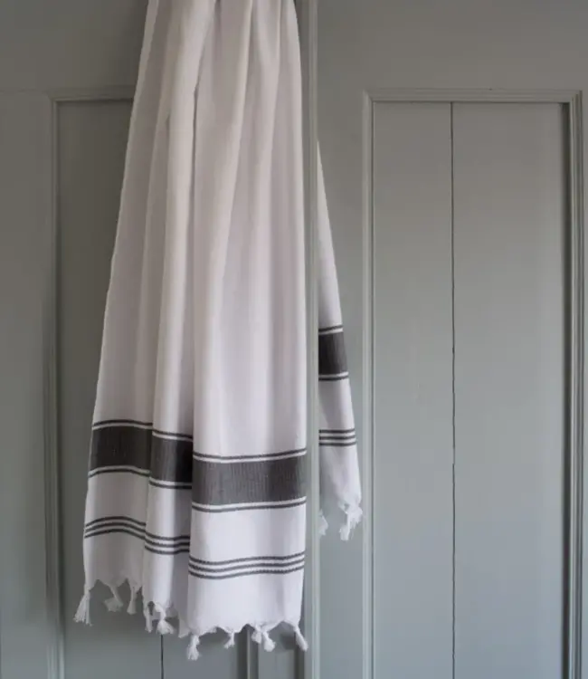 hamamdoek Honingraat donkergrijs 170x100cm