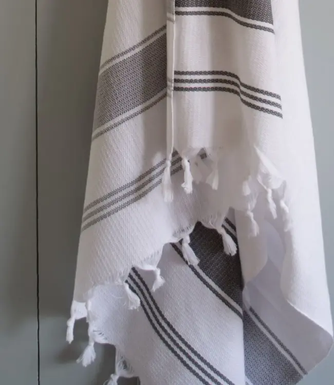 hamamdoek Honingraat donkergrijs 170x100cm