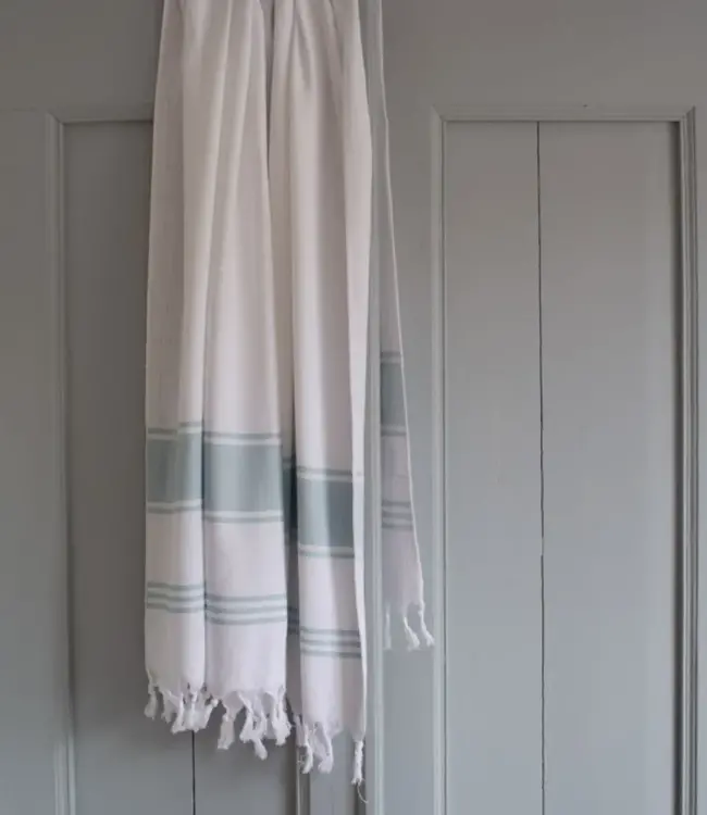 hamamdoek Honingraat zeegroen 170x100cm
