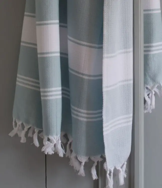 hamamdoek Honingraat zeegroen 170x100cm