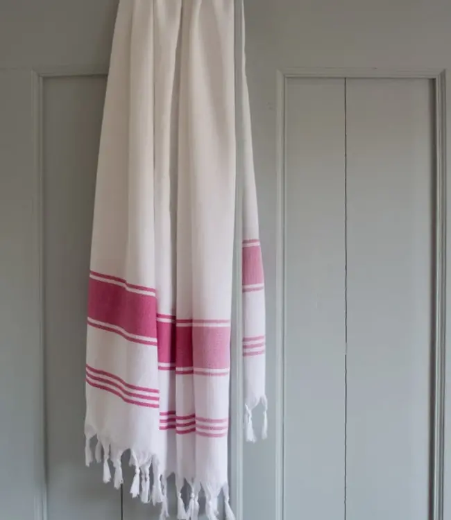 hamamdoek Honingraat fuchsia 170x100cm