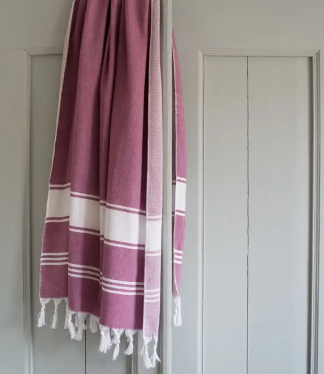 hamamdoek Honingraat framboos 170x100cm