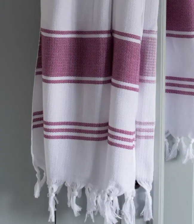 hamamdoek Honingraat framboos 170x100cm