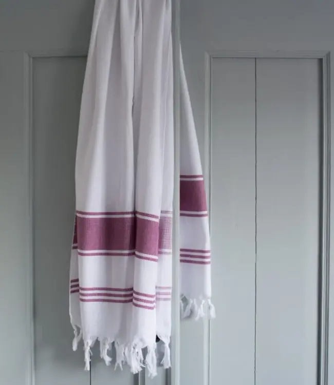 hamamdoek Honingraat framboos 170x100cm