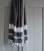 hamamdoek Honingraat zwart 170x100cm