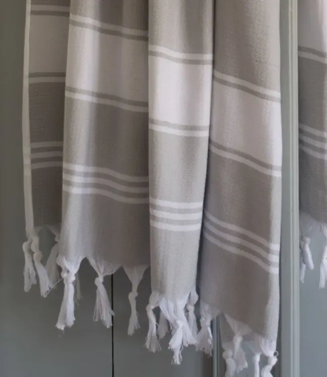 hamamdoek Honingraat lichtgrijs 170x100cm