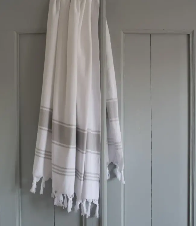 hamamdoek Honingraat lichtgrijs 170x100cm