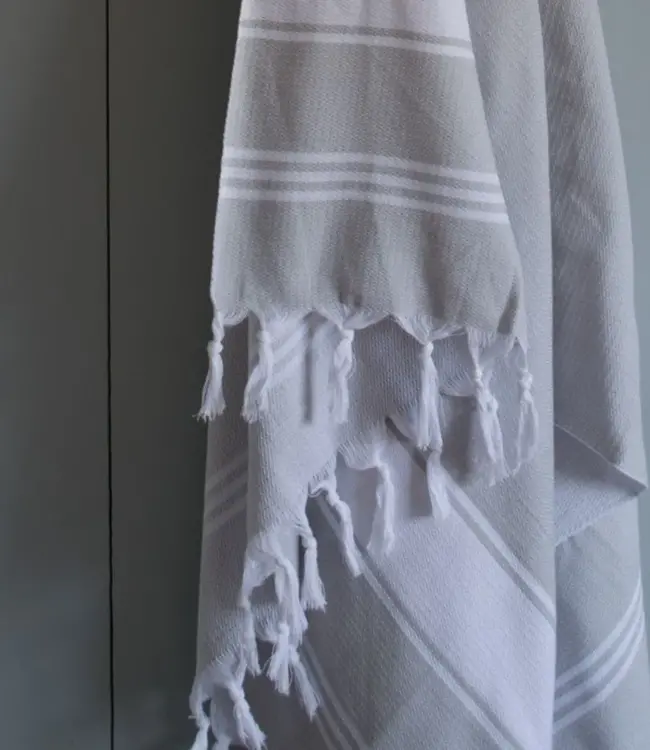 hamamdoek Honingraat lichtgrijs 170x100cm