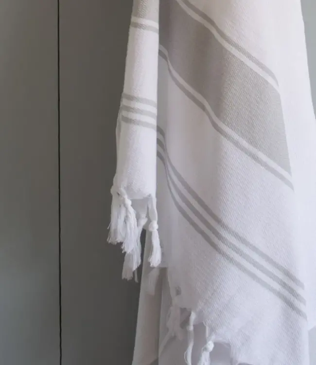 hamamdoek Honingraat lichtgrijs 170x100cm