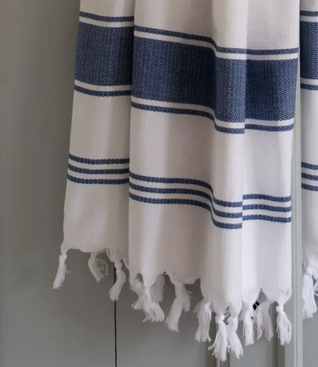 hamamdoek Honingraat marineblauw 170x100cm