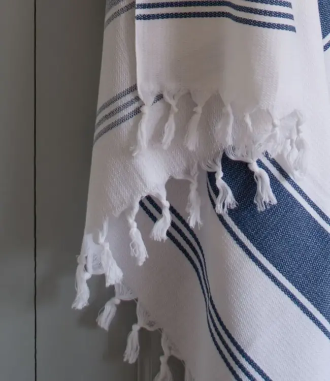 hamamdoek Honingraat marineblauw 170x100cm