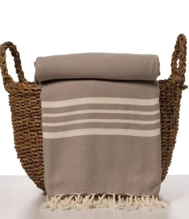 hamamdoek Krem Sultan XXL taupe 220x170cm