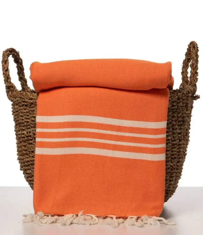 hamamdoek Krem Sultan XXL orange 220x170cm