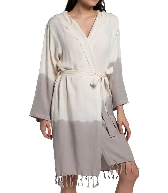 dip dye badjas taupe