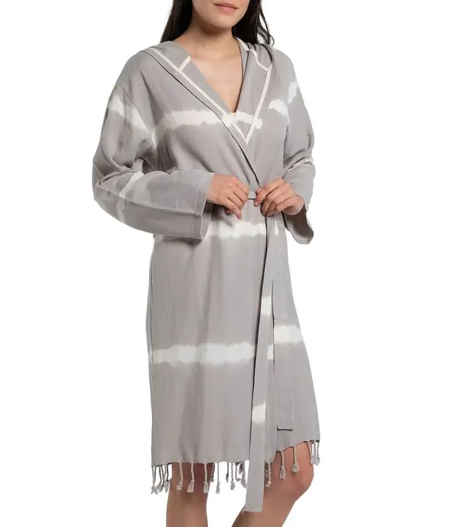 tie dye badjas taupe