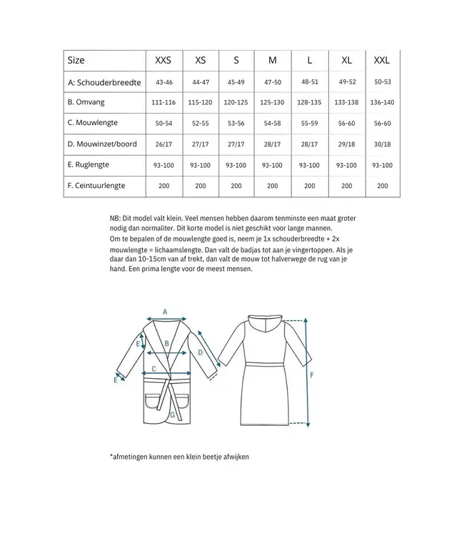 tie dye badjas taupe