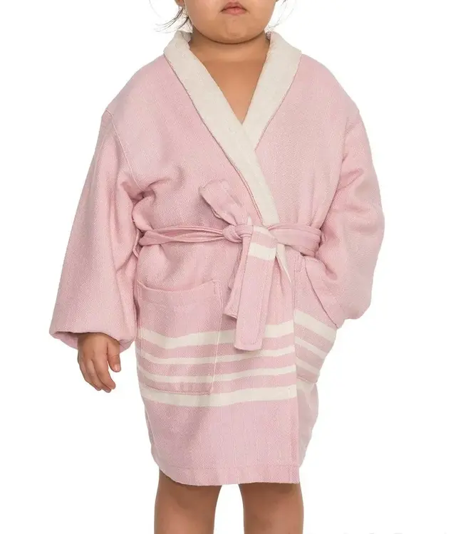 hamam kinderbadjas rose pink
