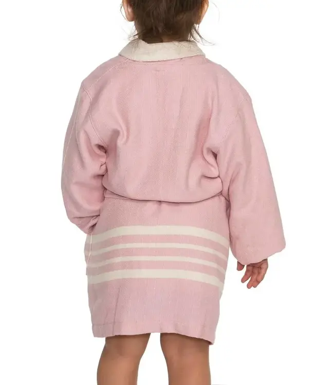 hamam kinderbadjas rose pink
