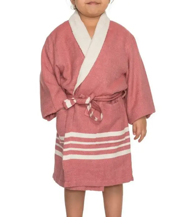 hamam kinderbadjas dusty rose