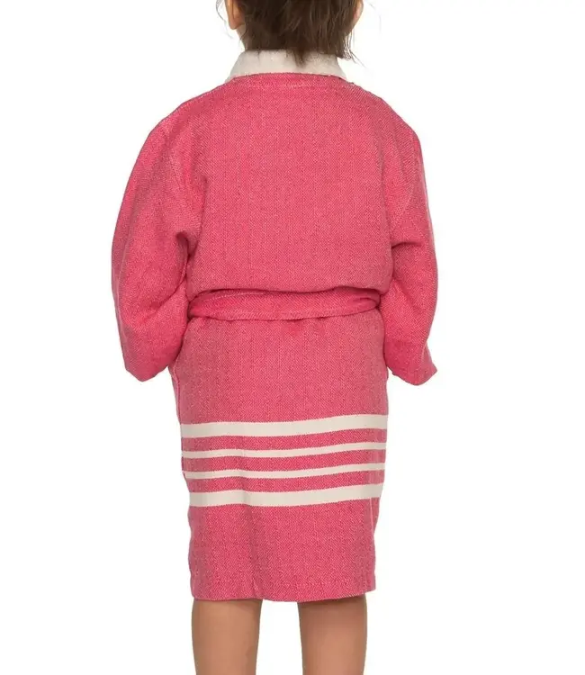 hamam kinderbadjas fuchsia