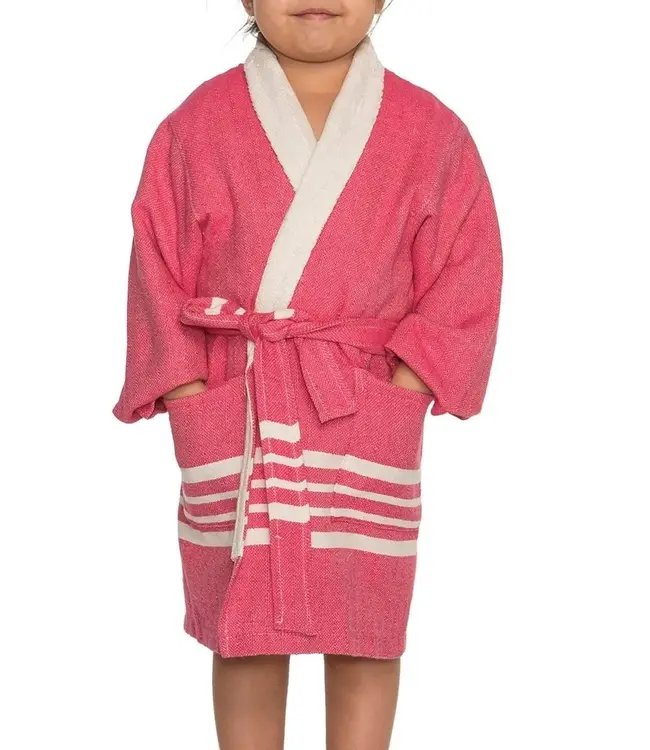 hamam kinderbadjas fuchsia