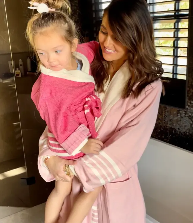 hamam kinderbadjas fuchsia