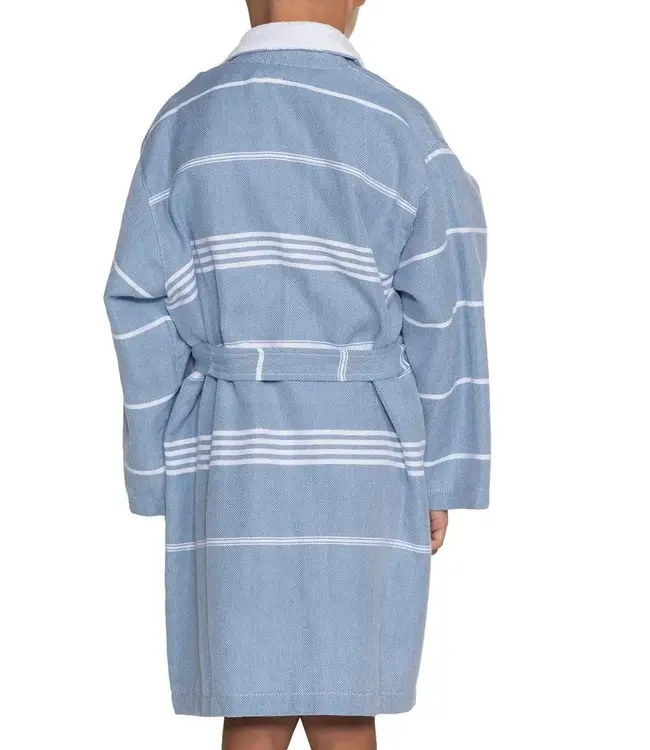 twinning kinder badjas Leyla badstof air blue