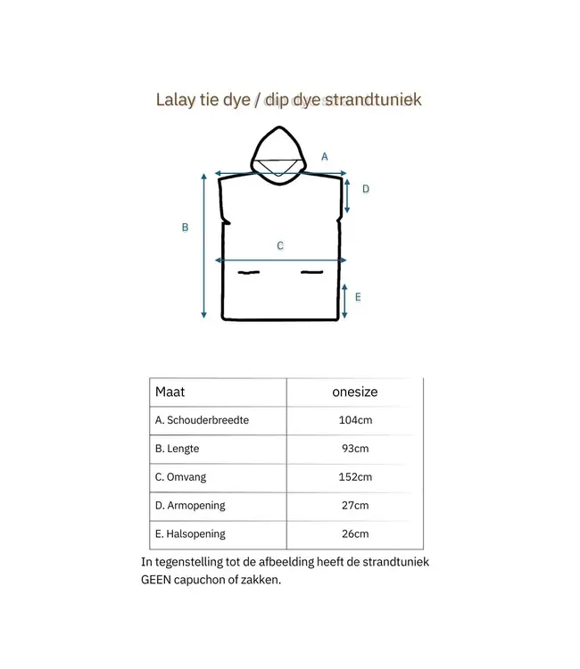 dip dye strandtuniek khaki onesize (L/XL)