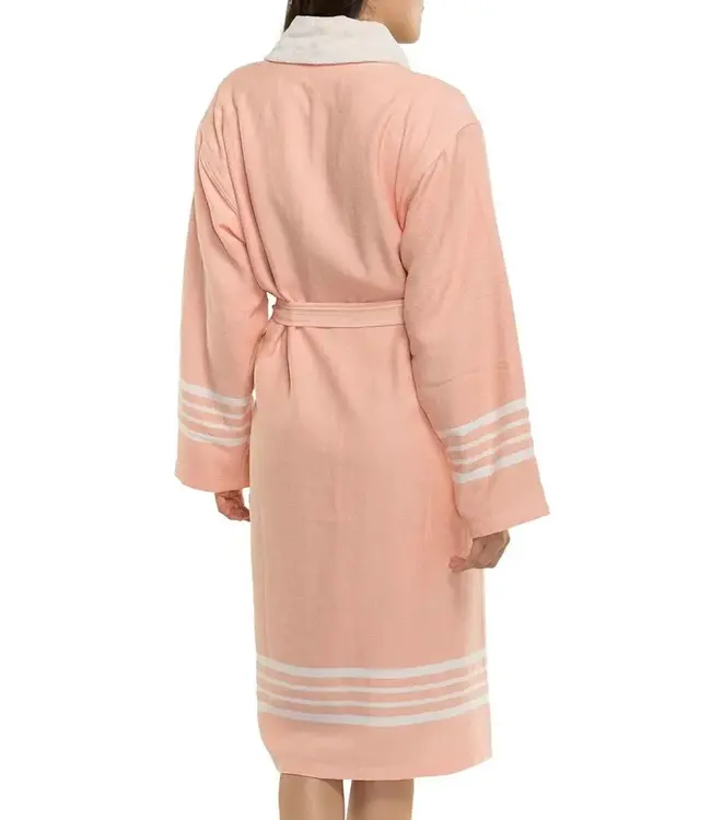 gevoerde hamam badjas Krem Sultan melon