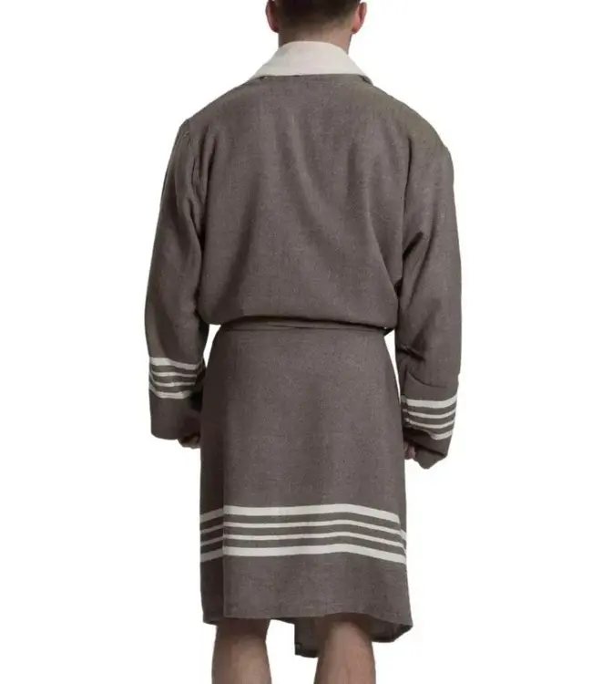 gevoerde hamam badjas Krem Sultan khaki