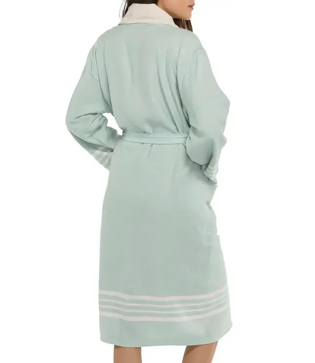 gevoerde hamam badjas Krem Sultan mint