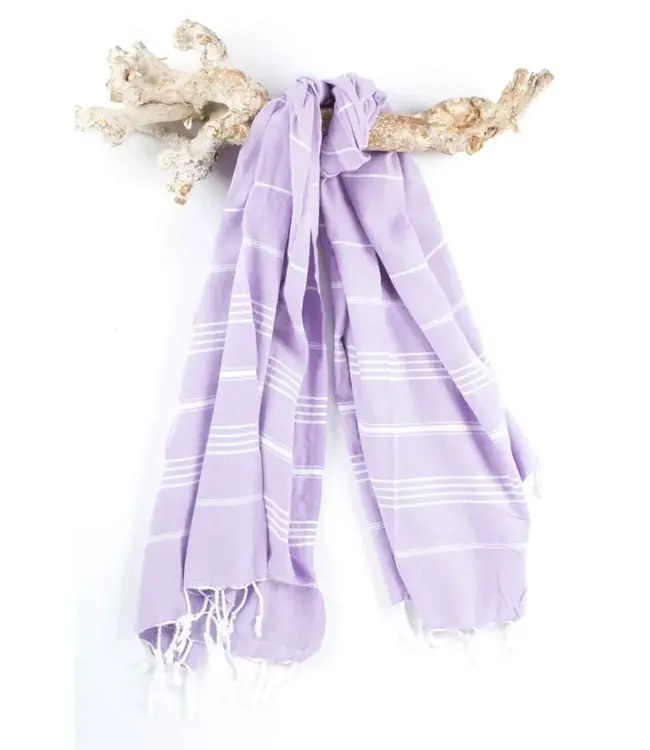 hamamdoek Take me to the Beach! lavender 180x100cm