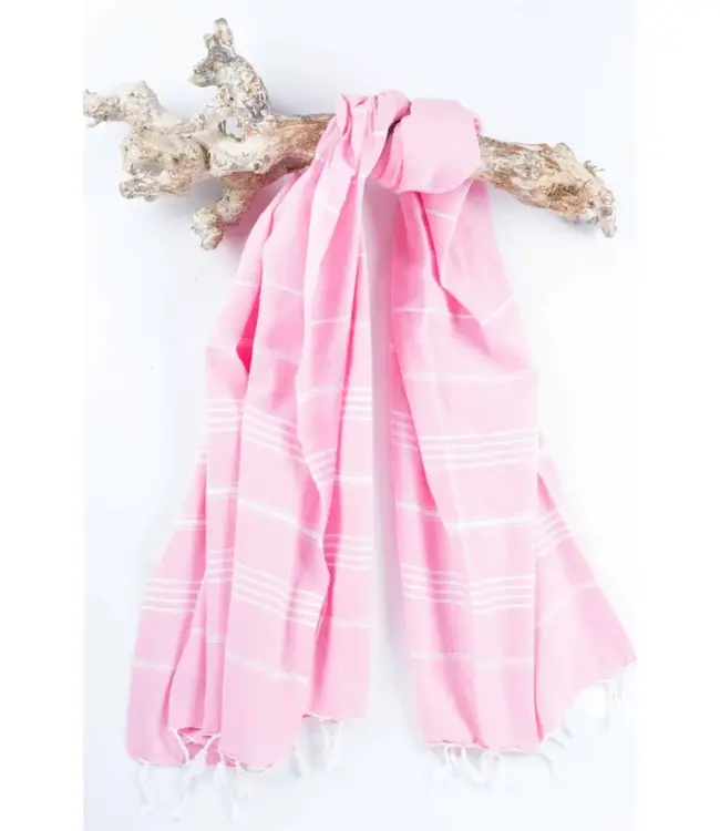 hamamdoek Take me to the Beach! pink 180x100cm