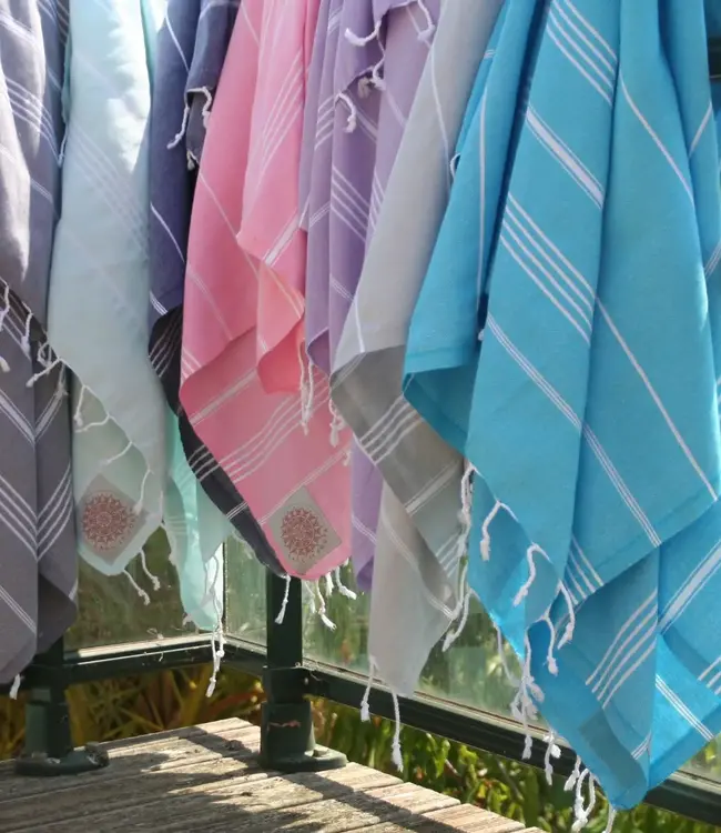 hamamdoek Take me to the Beach! pink 180x100cm