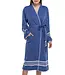 hamam badjas Krem Sultan royal blue met farmer stitch