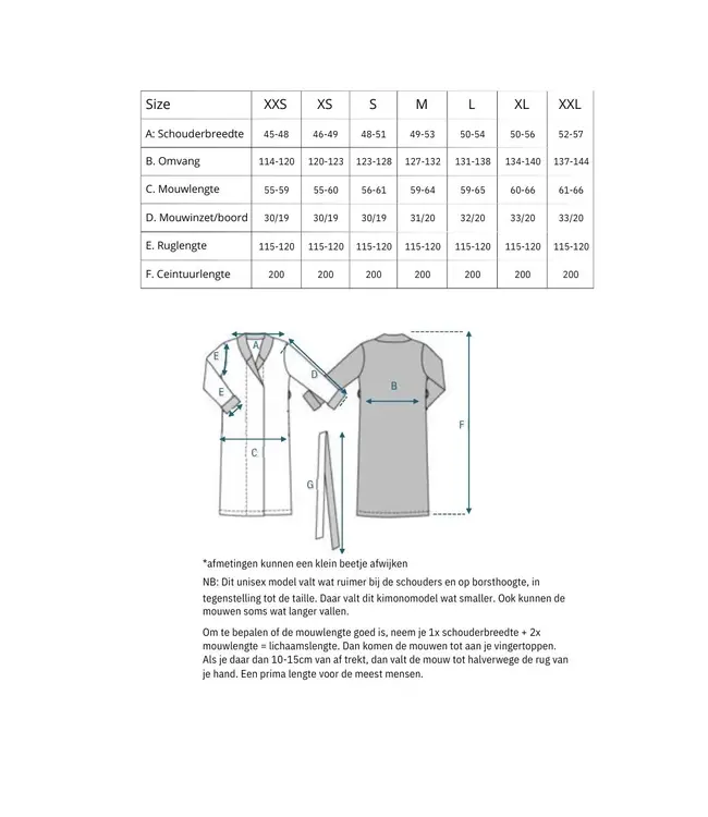 hamam badjas Krem Sultan almond green met farmer stitch