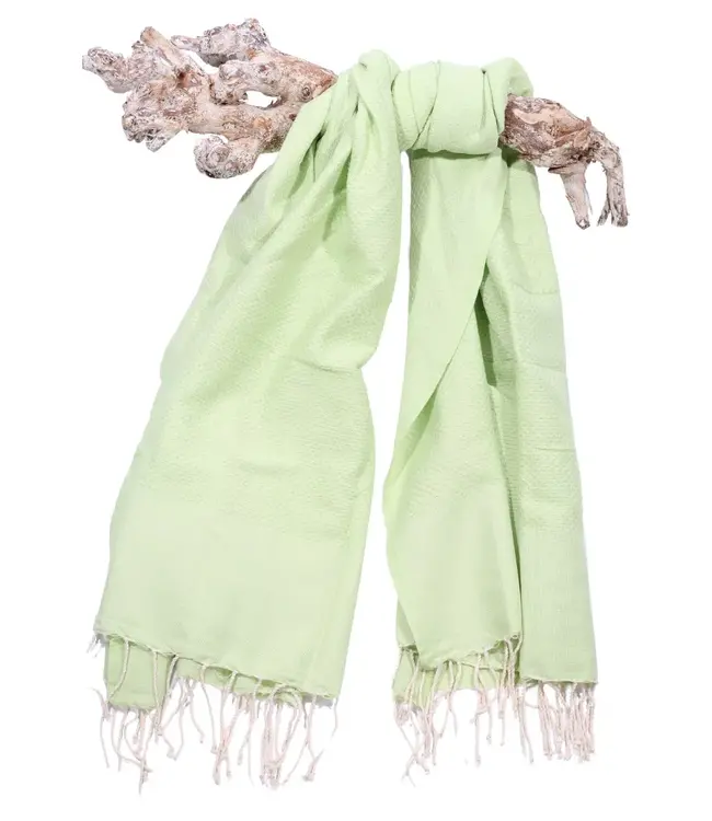 Call it Fouta! hamamdoek Honeycomb anise green 200x100cm