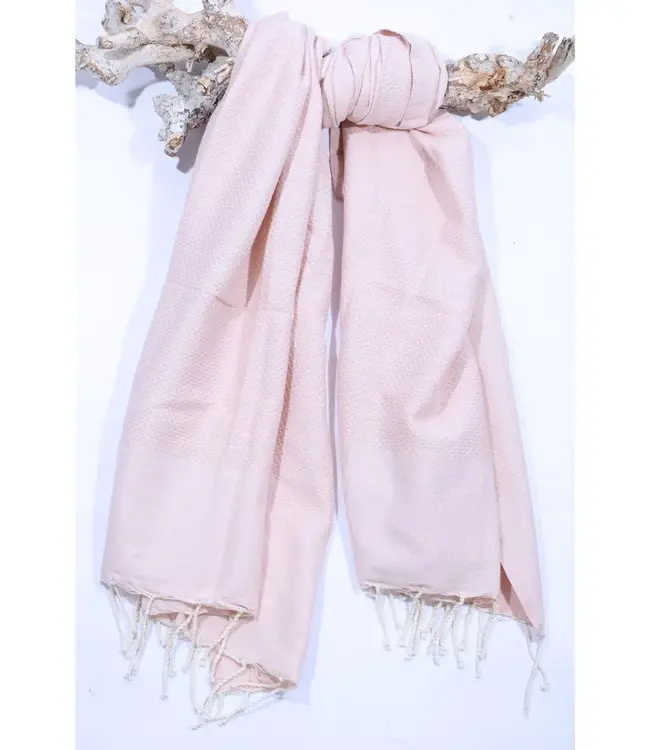 hamamdoek Honeycomb soft pink 200x100cm