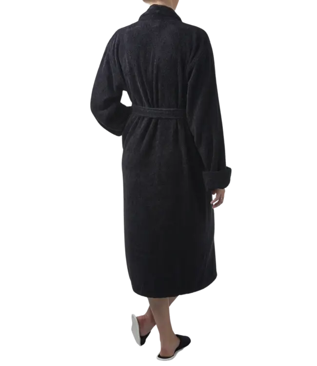 Bamboe badjas voor sauna in zwart