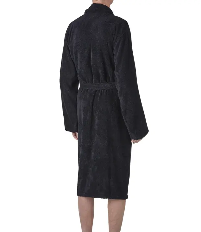 Bamboe badjas voor sauna in zwart