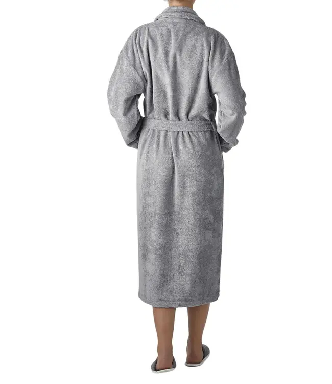 Bamboe badjas voor sauna in grijs