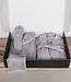 sauna pakket badjas met badstof handdoek en slippers – grijs