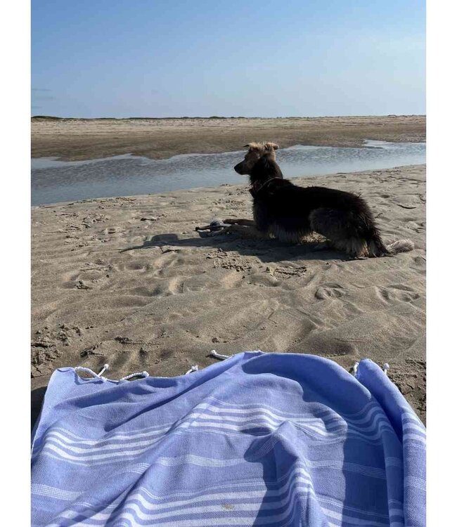 hamamdoek XL lavendelblauw 210x100cm